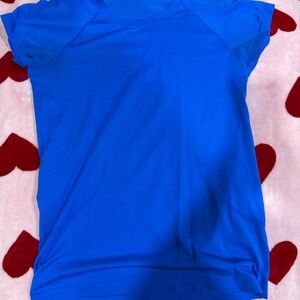 lululemon athletica Bright Blue Short Sleeve Tee